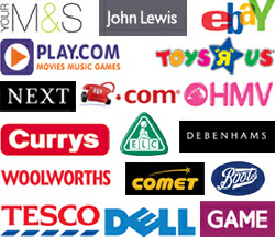 logos of various stores you can do easy fundraising with